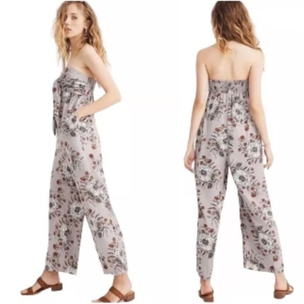 UEC MADEWELLL FRONT TIE STRAPLESS WIDE LEG MULTICOLOR JUMPSUIT SZ 2